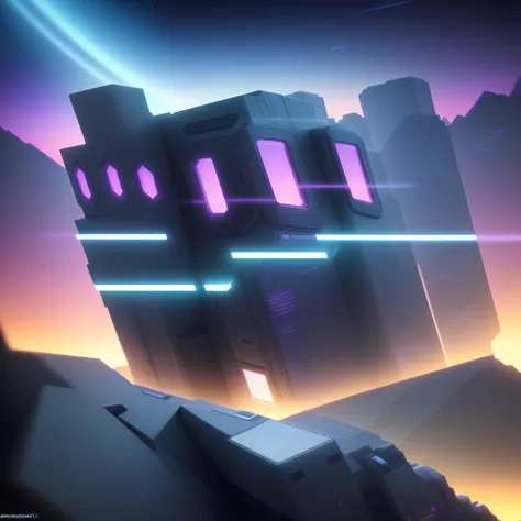 IsometricFuture, 1990s vaporwave, isometric cutaway, night sky, cityscape, depth of field, full hd, edge lighting, Vibrant Sharp Cinematic Lighting, shadows, chromatic aberration, artgerm, greg rutowski, square enix, unreal engine 5, FXAA, etc. from the future