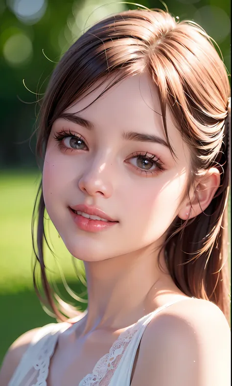 (8k, raw photo, photorealistic: 1.25), (lip gloss, eyelashes, smiling, bright face, glowing skin, best quality, ultra high resol...