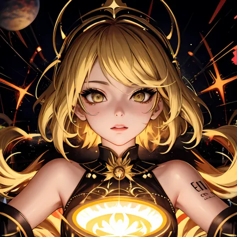 ((close)), 1 girl, ((dramatic pose)), ((goddess of the multiverse)), looking at the viewer, ((kagamine rin)), ((pov)), white und...