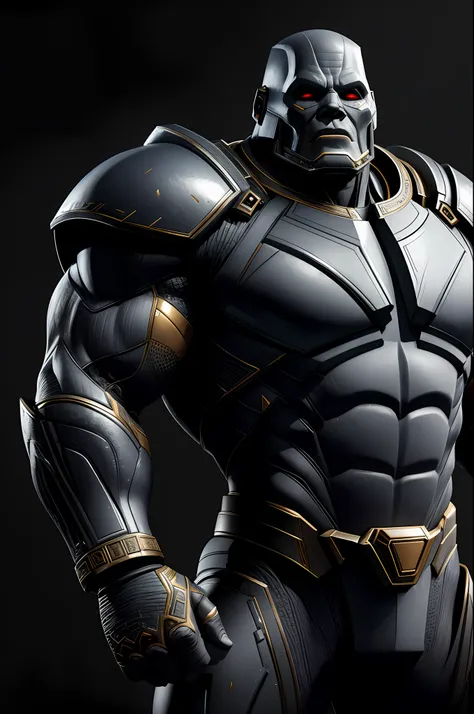 (8k, RAW photo, best quality, masterpiece:1.2), ultra detailed, official art, photo-realistic:1.37, upper body shot, DC Darkseid, film grain, action pose