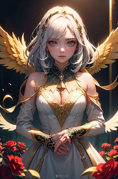 (Masterpiece:1.2), best quality, (illustration:1.2), ornate decorations,(Masterfully crafted Glow, lens flare), (ultra-detailed), hyper details, (delicate detailed), (intricate details), (cinematic light, best quality Backlights),(bioluminescent hair), (gl...