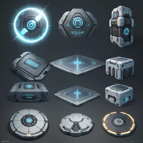 The best quality hard-surface sci-fi object, full of light and full design of the game ICON: 1.2, the background is simple and generous.