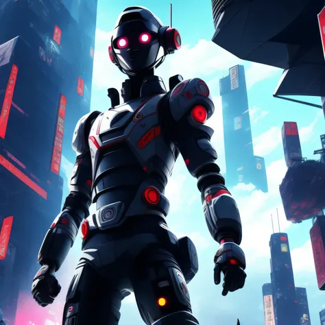 sasukue futuristic, cyber punk, robotic eye, cinematic photo, detailed, perfect angle