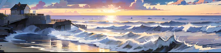 professional ultra quality photo Sea scape view, beautiful clouds, sunny day, award wining masterpiece, best quality, HDR, perfect perspective, perfect geometry, artistic lens, intricate details, intricate busy image, Insane details, insane quality, best l...
