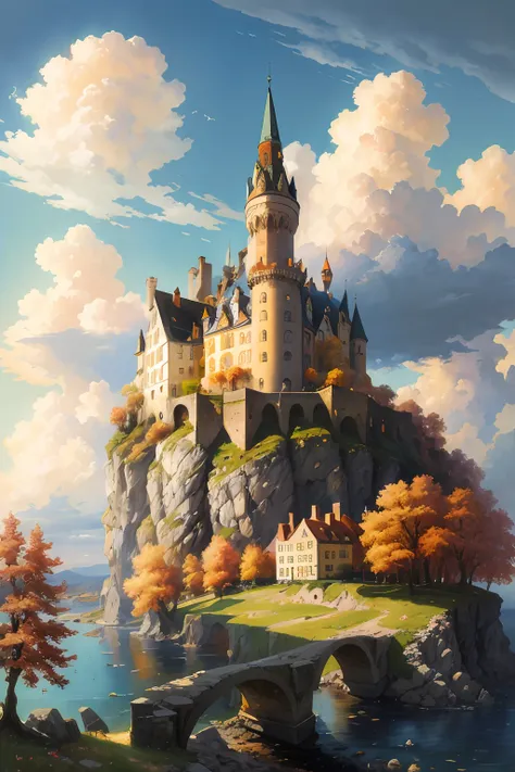 dreamlikeart absurdres highres masterpiece best quality
Alois Arnegger Antoine Blanchard
town castle forest sea sky clouds