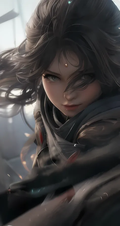 a close up of a person with long hair and a scarf, artgerm ; 3d unreal engine, artwork in the style of guweiz, stunning character art, beautiful digital artwork, amazing 8k character concept art, artgerm and atey ghailan, fanart best artstation, best of ar...