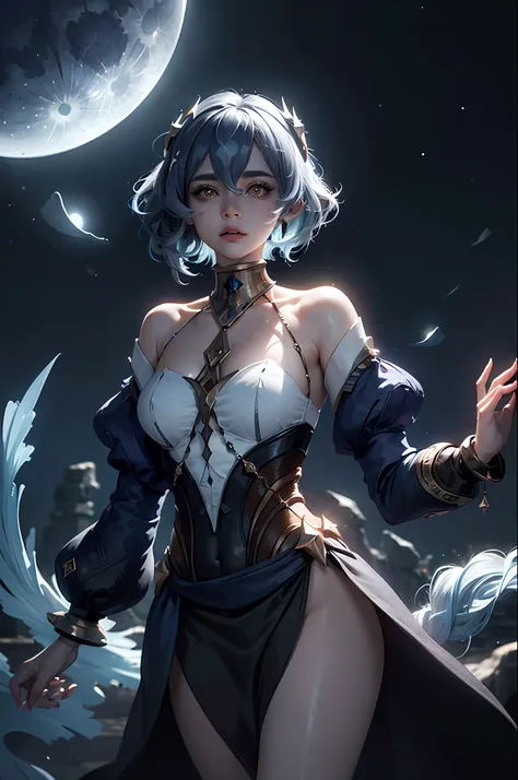 (Masterpiece:1.2), best quality, (night sky, short grey hair:1.2),(illustration:1.2), beautiful scenery, scared,(Masterfully crafted Glow, lens flare), (ultra-detailed), hyper details, (delicate detailed), (intricate details), (cinematic light, best qualit...