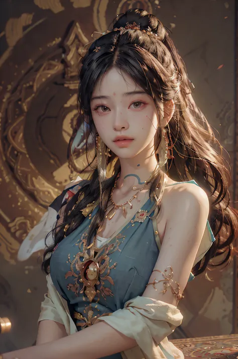 (RAW photo, best quality), (realistic, photo-realistic:1.3),best quality,highly detailed,masterpiece,ultra-detailed,illustration,1girl,upper_body,dynamic angle,world masterpiece theater,messy_long_hair,best quality,extremely detailed CG unity 8k wallpaper,...