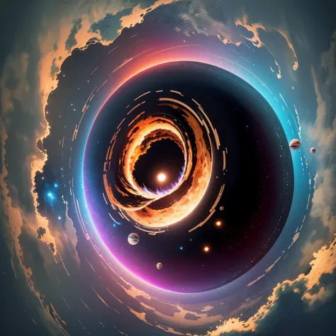 (8k, RAW photo, best quality, masterpiece: 1.2), spacecraft near a black hole. --auto --s2