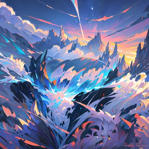 masterpiece, best quality, high quality, extremely detailed CG unity 8k wallpaper, scenery, outdoors, sky, cloud, day, no humans, mountain, landscape, water, tree, blue sky, waterfall, cliff, nature, lake, river, cloudy sky,award winning photography, Bokeh...