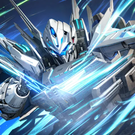 a robot, best quality, highly detailed, ultra-detailed, masterpiece, 8k wallpaper, blue eyes, bad anatomy, absurdres, highres, super fine illustration, absurdres, solo, game cg, lord,at night, (blacklight:1), (detailed beautiful face and eyes:1), command ...