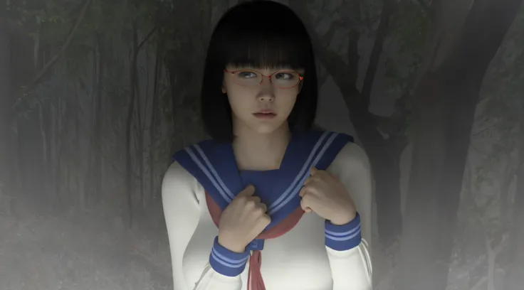 cute girl photo realistic