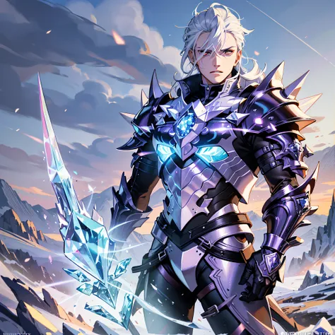 (Circular emblem: 1.5) (Ultra quality, incomparable masterpiece: 1.4) (Realism: 1.2), (Realisitc: 1.2) (Absurdres: 1.2) Race: Human, Gender: Male, Eyes: Bright white; Skin color: Light skin, Hair: Bright white, Physique: normal complexion, Facial features:...