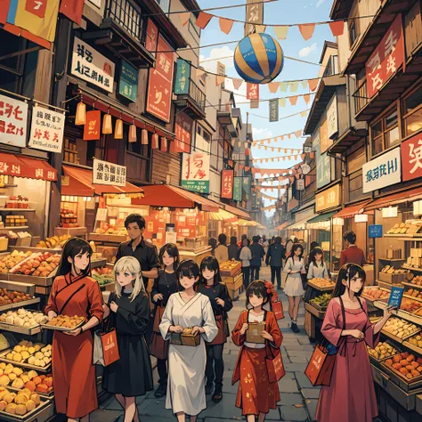 festivals, festivities, shopping, bustling street markets