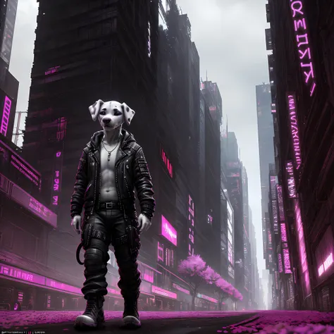 detailed background cyberpunk, masterpiece, detailed, colors (black and white:1.2) and violet, scene, portrait, ultra wide angle...