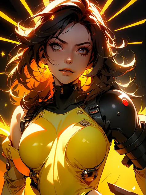 ((Best quality)), ((masterpiece)), (detailed: 1.4), (Absurd), furious Caucasian princess ready for war, black kinetic skin with exposed black muscles, hot woman, sculptural body with defined muscles, mouth closed, muscular body covered by a micro bikini, w...