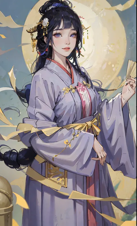 A girl, ancient Chinese costume, whole body, sunshine, clear face, clean white background, masterpiece, super detail, epic composition, ultra HD, high quality, extremely detailed, official art, uniform 8k wallpaper, super detail, 32k, ((blunt bangs)), extr...