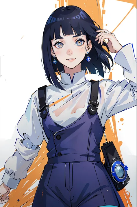 (Portraits:1.4), (masterpiece:1.2, best quality:1.2), from front, all body, full body
1girl, Look at viewer, face and body focus, extremely detailed character, extremely detailed clothes, good-looking, make up, standing, (((overall blue))), white shirt inn...
