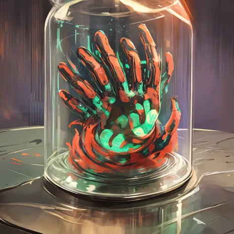 (enclosed scifi jar:1.1, gory human fingers:1.2)