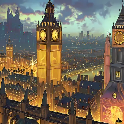 top view, ((((medieval london city))))), ((fantasy art, dark fantasy)), victorian, james gurney style, ((psychedelic, ultra real...