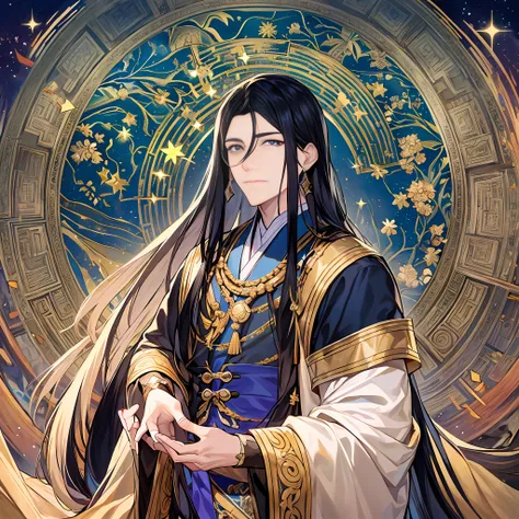 emperor xingyu was still a calm person, his eyes cold and elusive. he still wears a dark blue robe embroidered with many star mo...