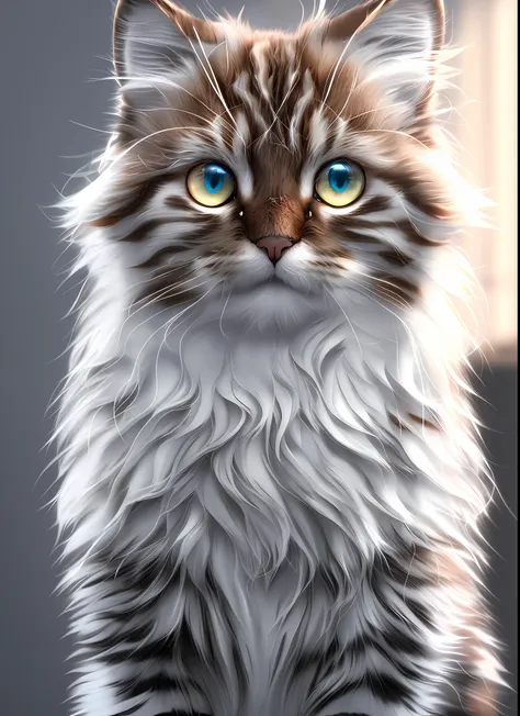 (extremely detailed cg unity 8k wallpaper),(masterpiece), (best quality), (realistic), soft lighting, white siberian cat