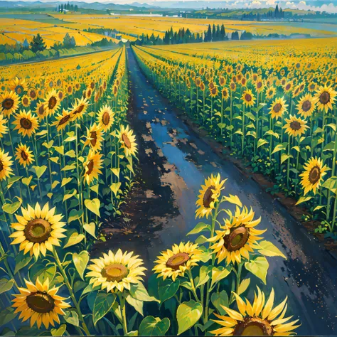 starry night over the field of sunflowers" it is a work that evokes a sense of wonder and mystery. van gogh manages to convey hi...