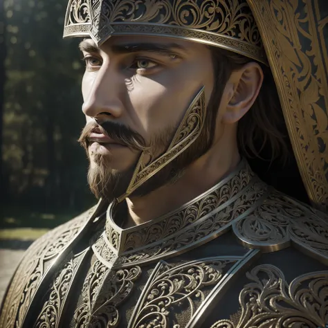 (masterpiece), (extremely intricate:1.3), (realistic), portrait of a man, the most beautiful in the world, (medieval armor), metal reflections, upper body, outdoors, intense sunlight, far away castle, professional photograph of detailed, sharp focus, drama...