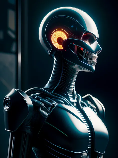 complex 3d render ultra detailed of a beautiful porcelain profile woman android upper body, closed mouth, cyborg, robotic parts, 150 mm, beautiful studio soft light, rim light, vibrant details, luxurious cyberpunk, lace, hyperrealistic, anatomical, facial ...