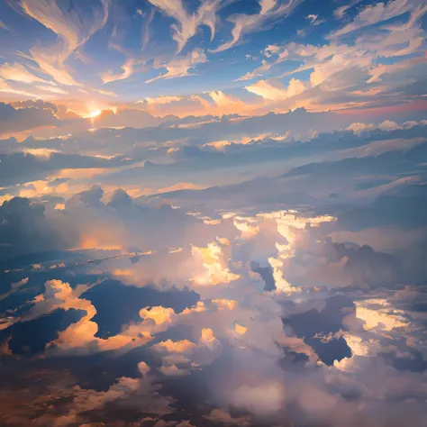 Beautiful landscape, realism, super fine, real world, technology, streamline, grandeur, huge clouds descending, snake-shaped clouds, warmth, ancient buildings, glow --auto --s2