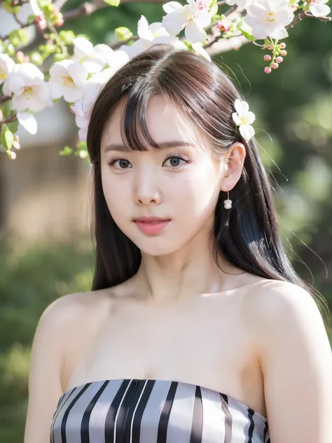 best quality, ultra high res, (photorealistic:1.4), 1girl, artist_name, black_hair, blurry, blurry_background, blurry_foreground, branch, cherry_blossoms, dandelion, dango, depth_of_field, eyelashes, face, falling_petals, floral_background, flower, hanami,...