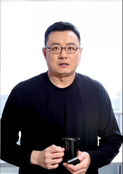 arafed man holding a cup and a cell phone in his hands, zeng fanzh, yanjun chengt, wei wang, yintion j - jiang geping, donglu yu, huifeng huang, qichao wang, leng jun, xiaofan zhang, phong yintion j - jiang geping, jinyiwei --auto --s2