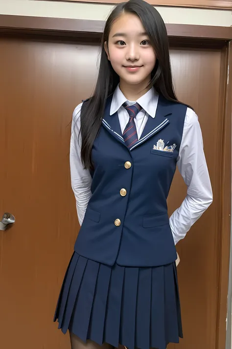 high school student, uniform, sexy, bra