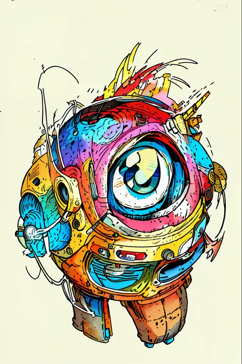 hands, colorful, vintage style, (t-shirt design), masterpiece realistic volumetric light, eyes, lots of eyes