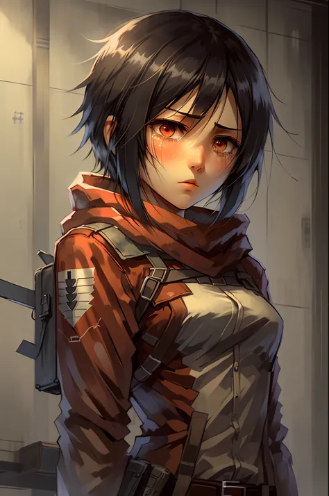 mikasa sad crying