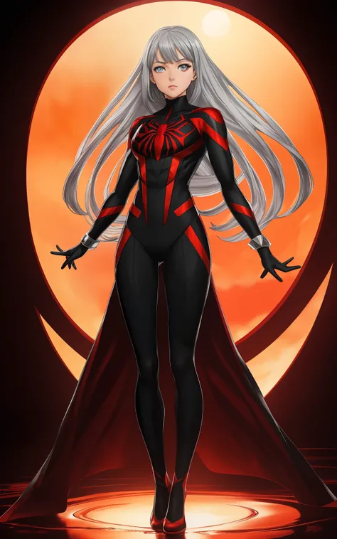 (((full body of male supspr))), (((silver bracelets))), (((sharp fingers))), a spider - man in a red and black suit looking at the sunset, 8k, unreal engine, octane render, by seunghee lee, Jang Tae-Hwan, Chocofing R, seungho lee, trending on pixiv, fanbox...