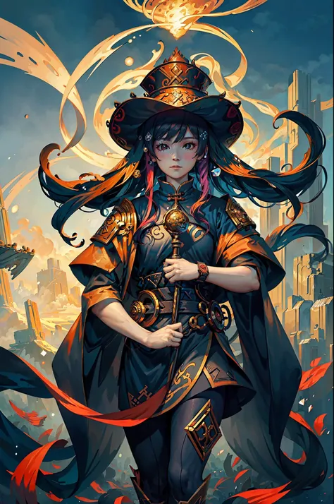 (best quality), (ultra detailed), (masterpiece), illustration, chaos, ordinary girl, wang yichun, discovered power, control, tra...