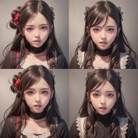 inside the mouth of a girl with different expressions on her face, detailed realistic expressions, realistic 3 d anime, photorealistic anime girl rendering, realistic anime 3d style, realistic facial expression, hyper realistic anime, guweiz style art, ani...