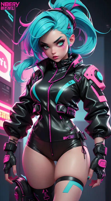 ((best quality)), ((masterpiece)), ((realistic)) and ultra-detailed photography of a 1nerdy girl with goth and neon colors. she ...