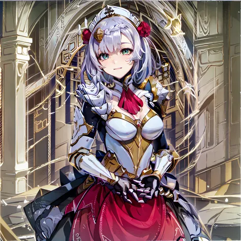 (maid, armor),(masterpiece, super detail, high quality, best quality, 1080p)