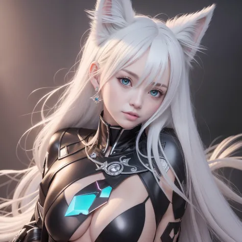 anime - style image of a sexy woman with long white hair laying on a green surface, art of silverfox, white cat girl, white - haired fox, trending on artstation pixiv, ahri, extremely detailed artgerm, fanart best artstation, guweiz on artstation pixiv, wh...