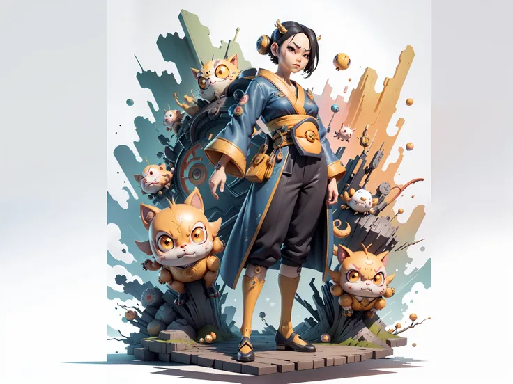 (Masterpiece), (Excellent), (Super Meticulous), (Full Body: 1.2), Super Young Woman, Japanese Female Geisha, Beautiful, Chinese Dragon, Sexy, Bursting, Oriental Face, TV Anchor, Bust Portrait Illustration, Alone, Black Suit, Blue Tie, Slightly Chubby Face,...