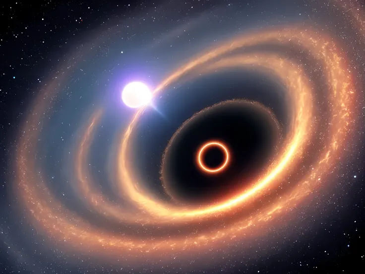A mysterious black hole that makes you imagine a fantastic and infinite expanse