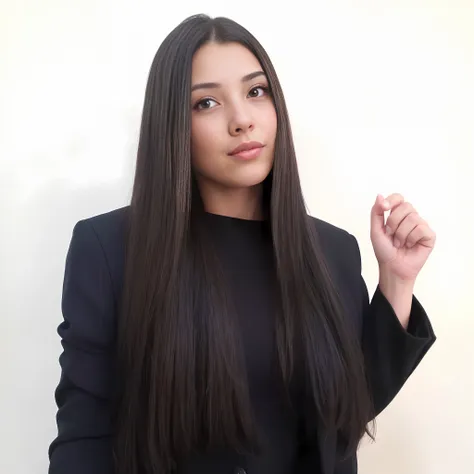 perfect portrait photo of (young brown)) , best quality, she is wearing a black sweater, soft lighting, gorgeous, brunette woman...