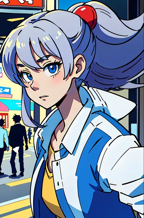 (best-quality:0.8),
(best-quality:0.8), perfect anime illustration, extreme closeup portrait of a pretty woman walking through the city