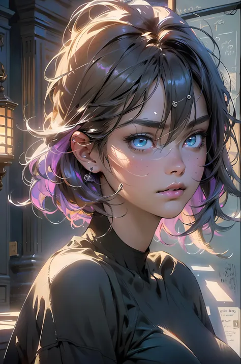 melancholy lighting, quiet, calm, brightness, masterpiece, best quality, 1girl, (JinxLol:1.2), (ultra photorealistic:1.3), (masterpiece:1.4), best quality, ((realistic)), high quality, ultra detailed, ((real image)), ((realistic skin)), ((realistic face)),...