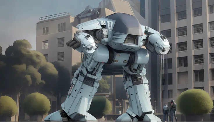 a titan, it's a giant robot 100 meters combines cathedral on the shoulders, is not gudam