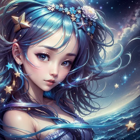 Beautiful, Rio Hazuki, angel, universe, lots of shining stars --auto --s2