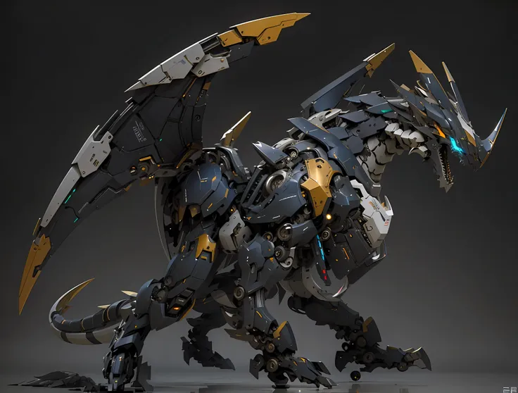 a close-up of an animal-like holding a sword, well-armored mecha dragon, robot mecha female dragon head, mecha animal, pterodact...