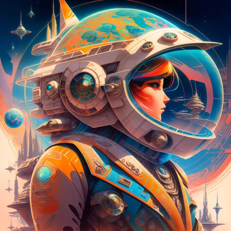 astrounaut retro futurism, artstation,  digital art  watercolor, award winning, intricate,   sharp, detailed,  quality realism, ...